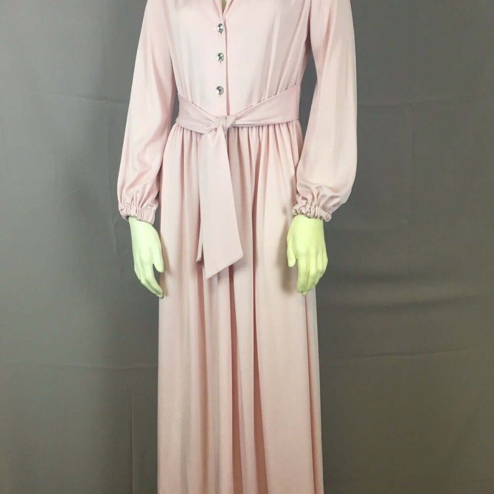 Ayres Unlimited Pink Vtg Maxi Dress Wmns vtg k102